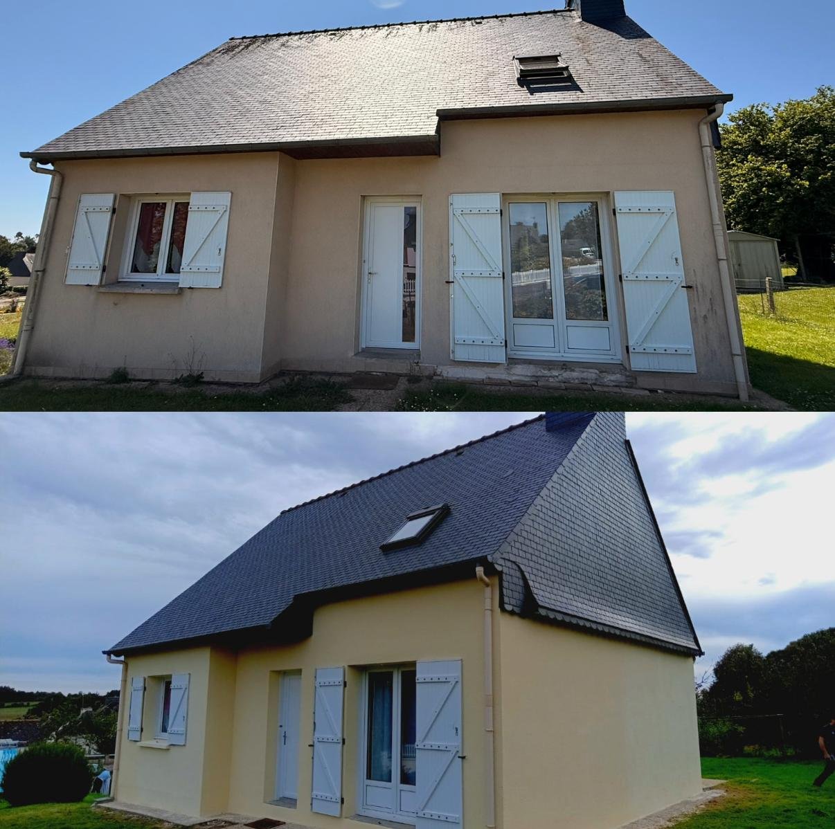 Traitement de l’humidité & ventilation facade et toiture avant/apres 21460